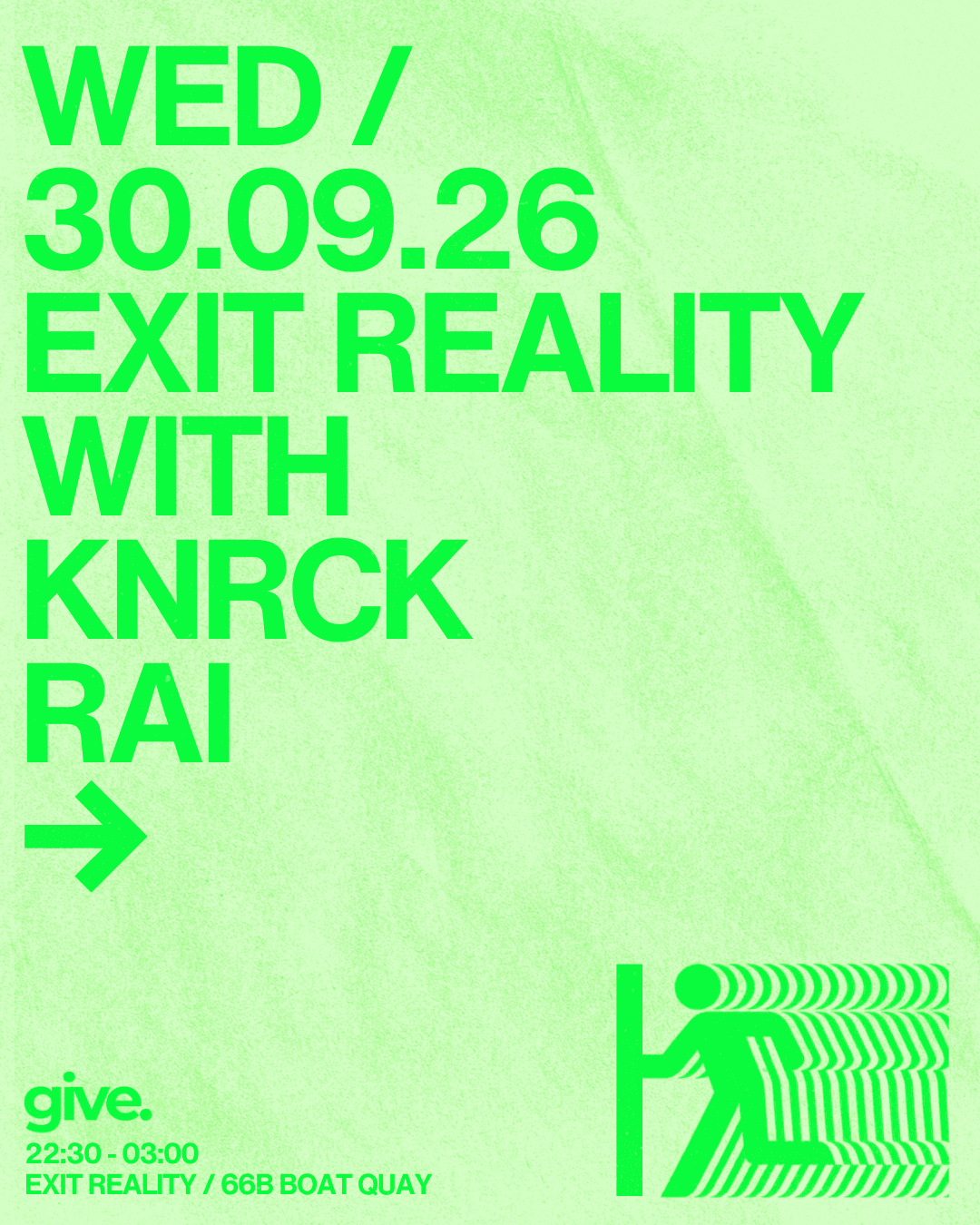 Exit Reality with KNRCK & RAI flyer