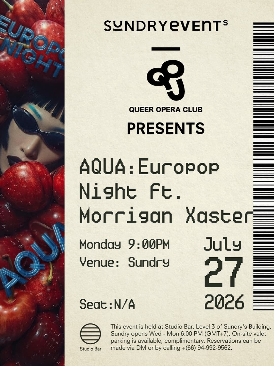 AQUA: EUROPOP NIGHT flyer - image 5 of 5