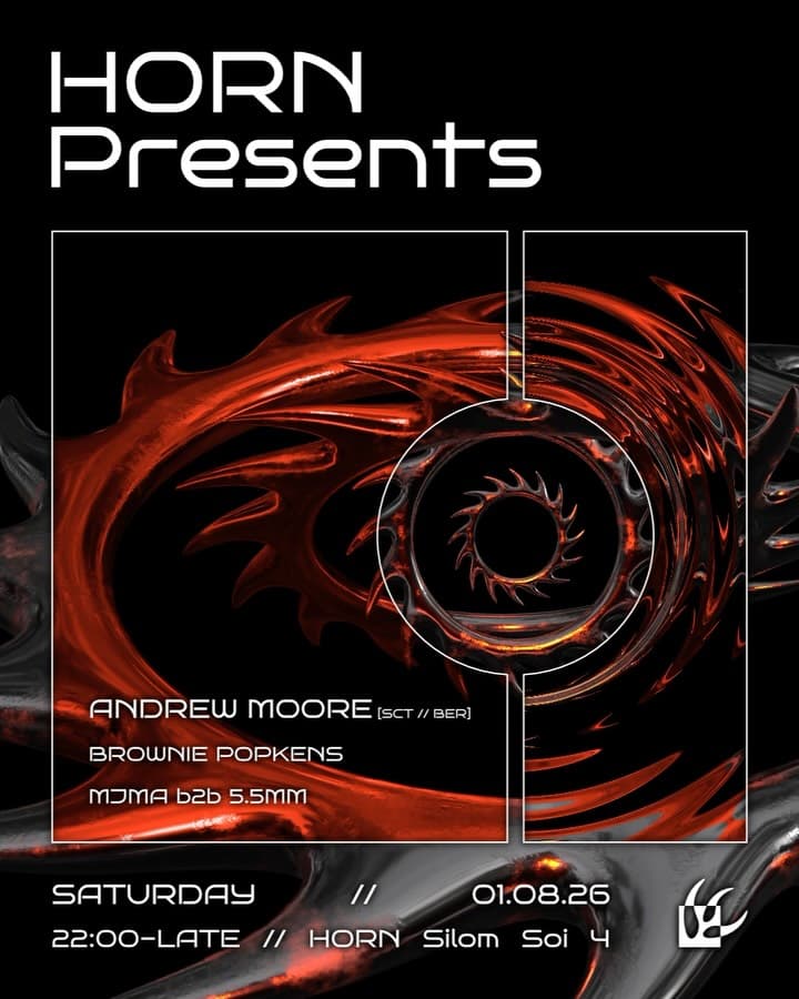 HORN Presents Andrew Moore flyer