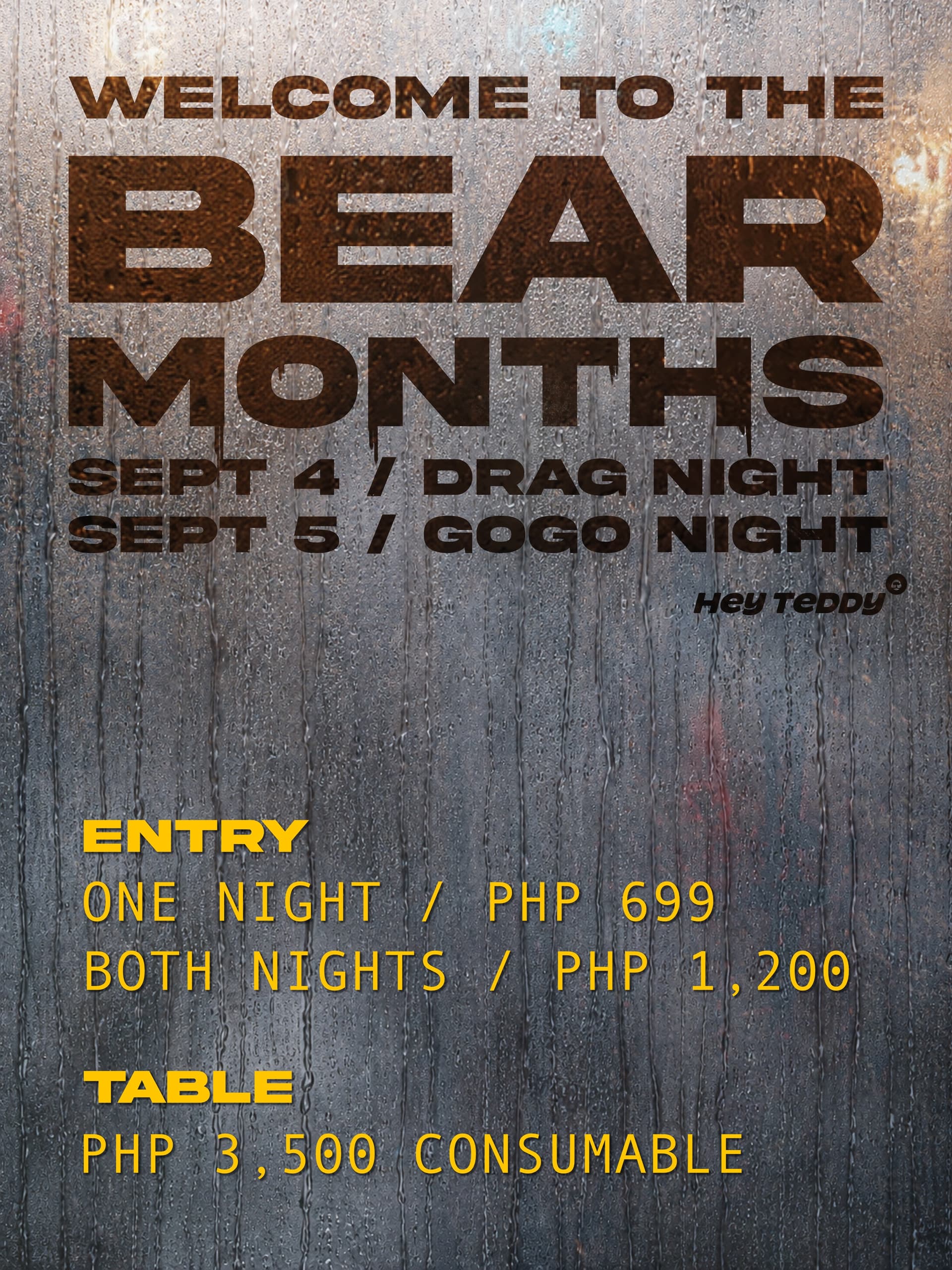 Welcome to the Bear Months flyer