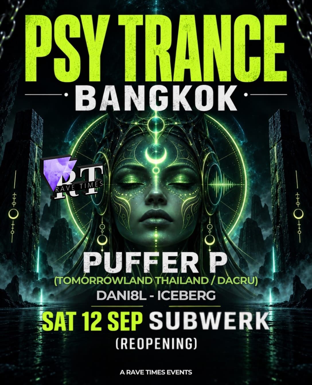 Psy Trance Bangkok w/ Puffer P Psy flyer