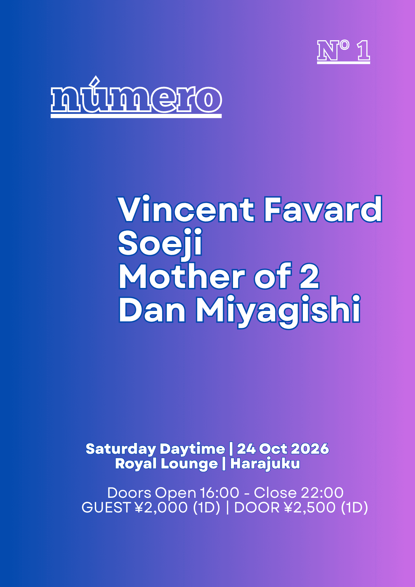número № 1 flyer