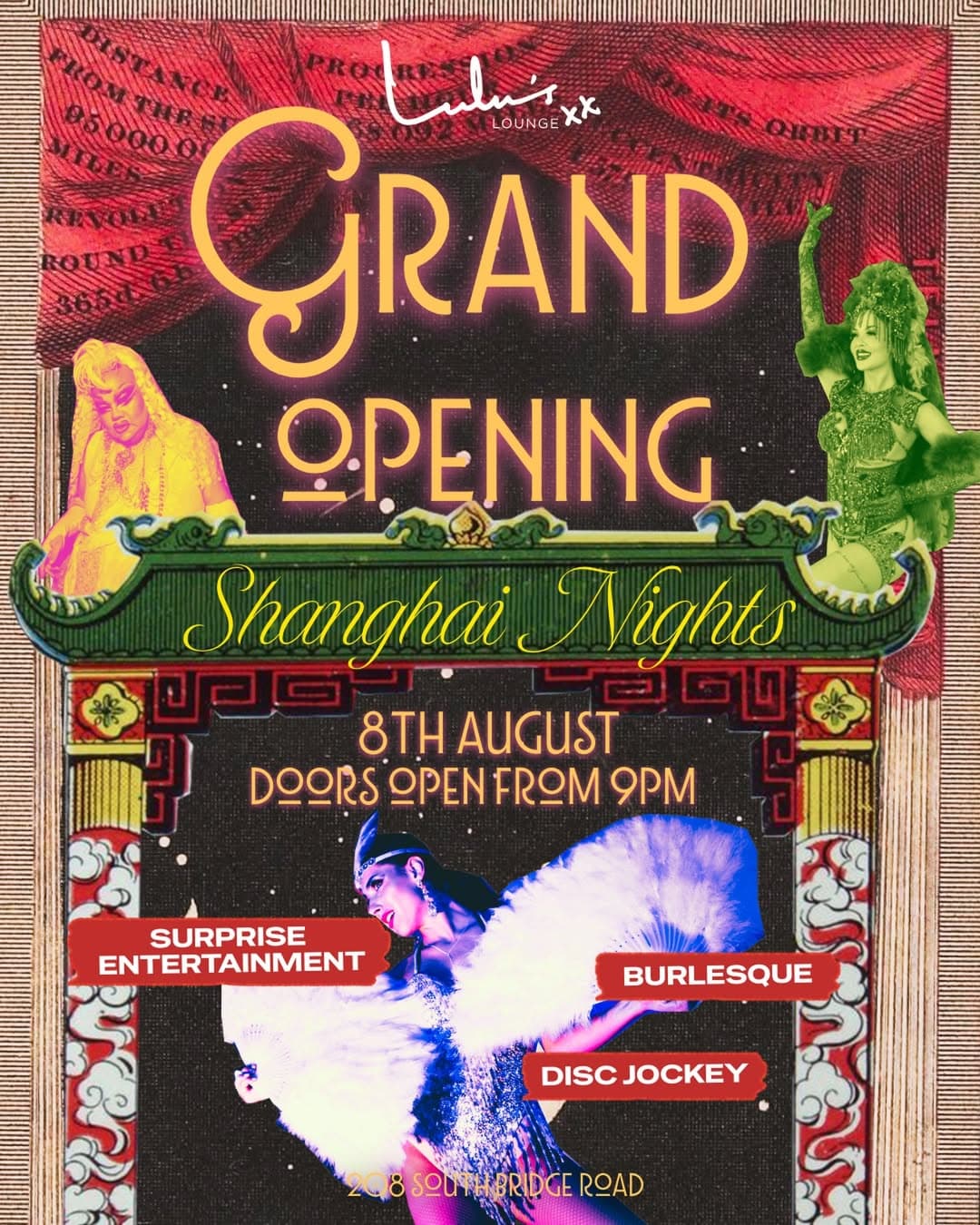 Lulu's Lounge Opening flyer