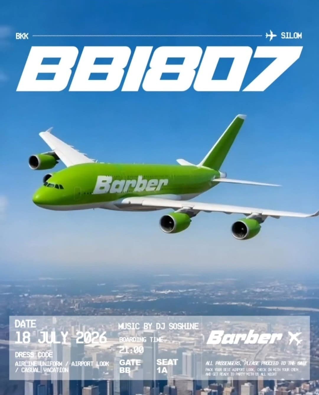 Flight BB1807 Barber Airline flyer - image 2 of 2