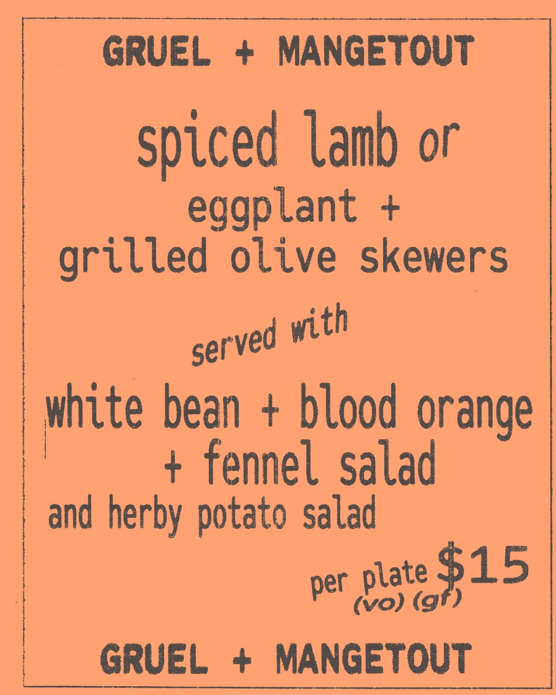 Nice Girl + Nice Food flyer - image 2 of 2