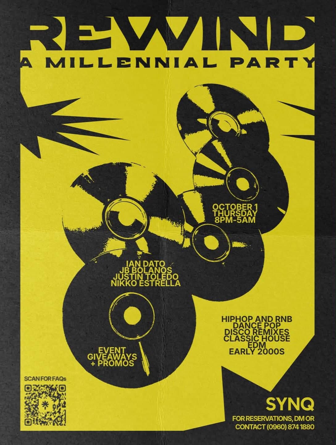 Rewind - Millennial Era Party flyer