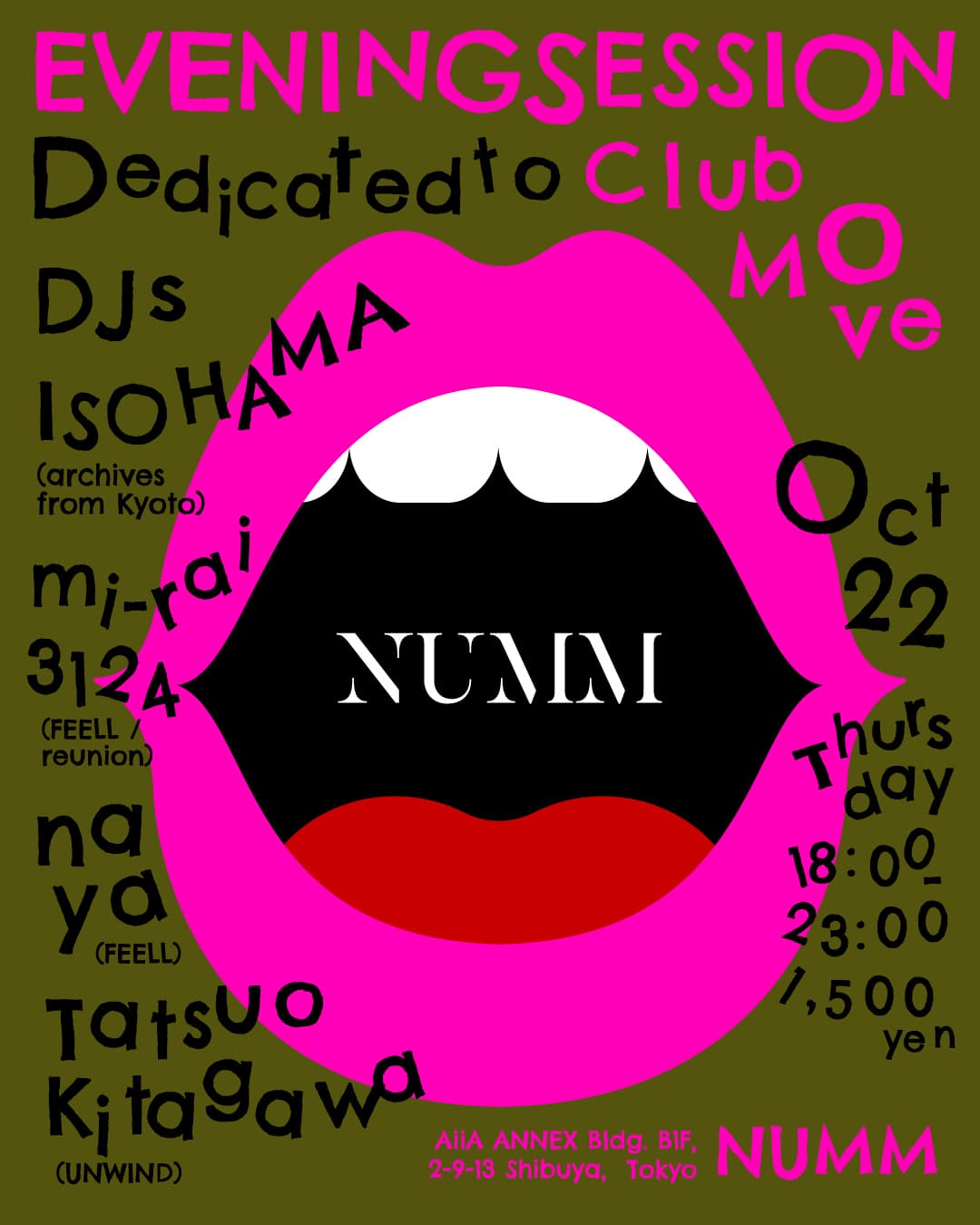 EVENING SESSION 'Dedicated to Club Move' flyer