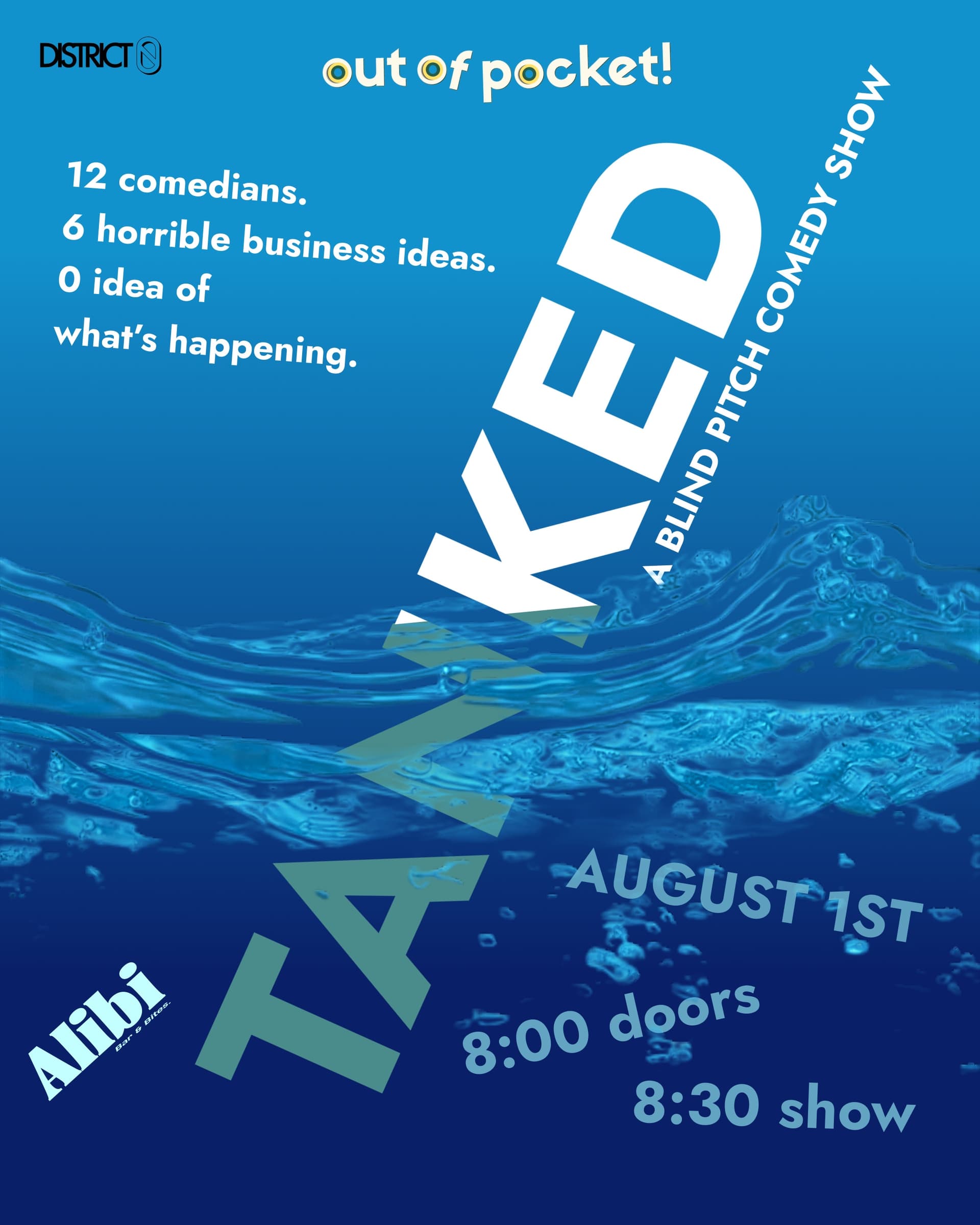 Tanked: A Blind Pitch Comedy Show flyer