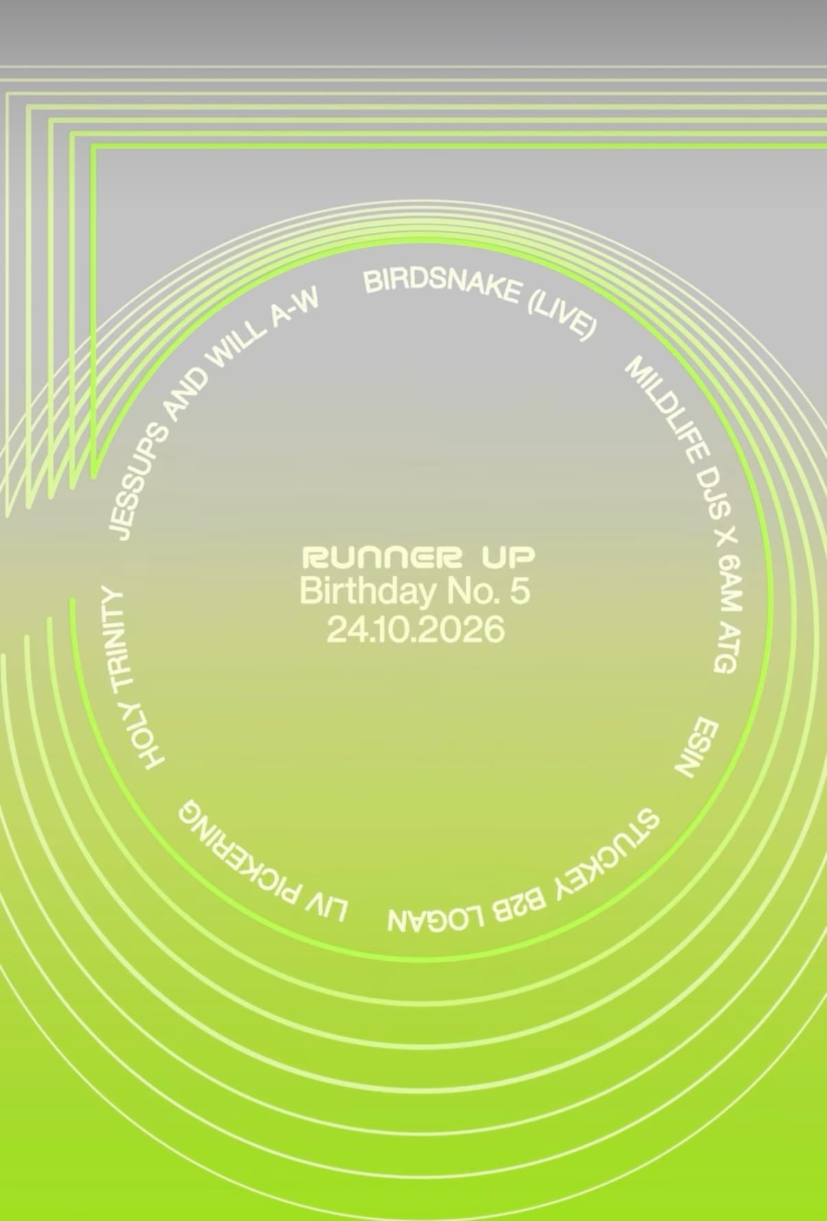 RUNNER UP 5TH BIRTHDAY flyer