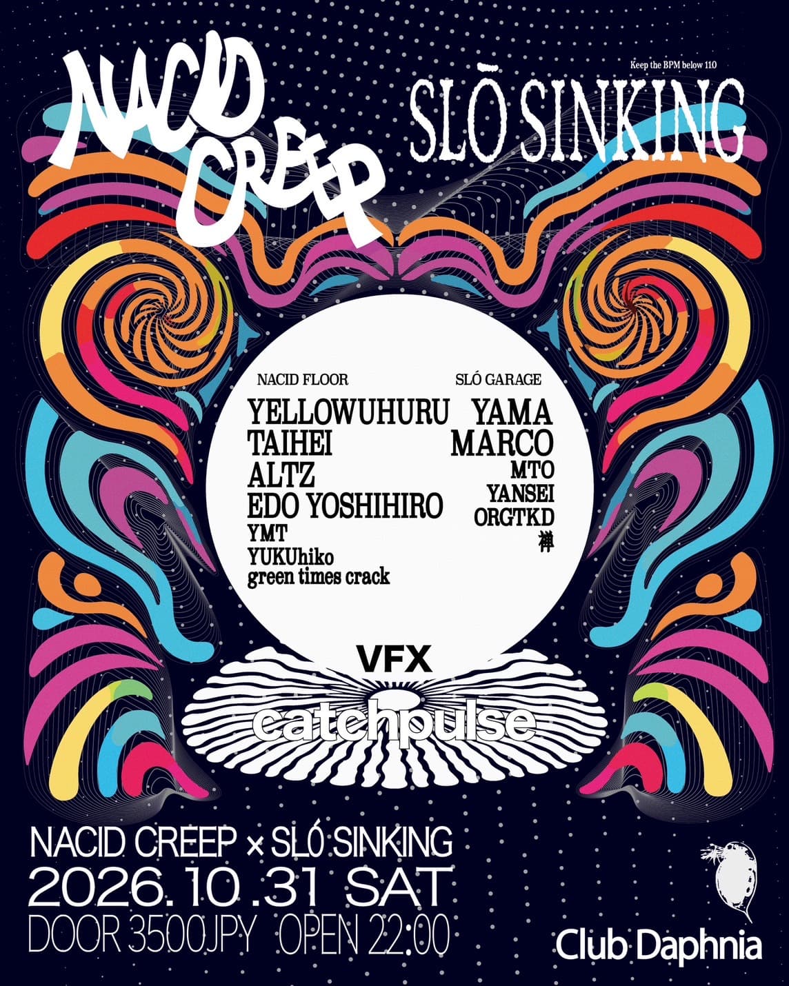 NACIDCREEP×SLŌSINKING flyer