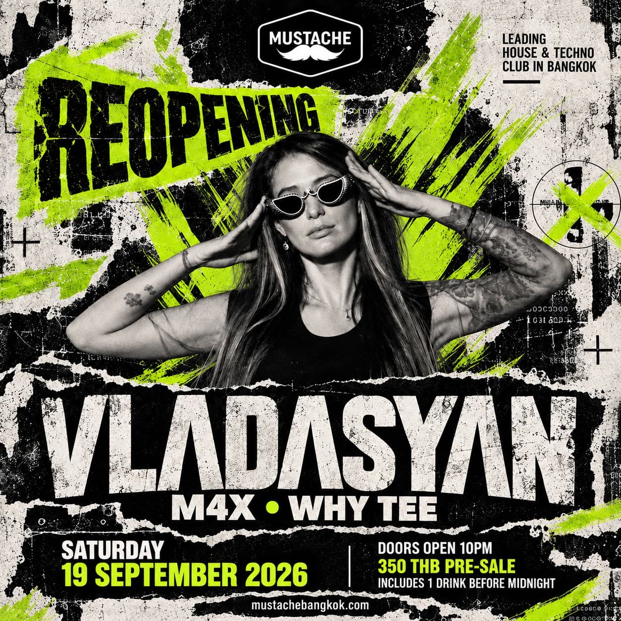 VLADASYAN supported by M4X and WHY TEE flyer