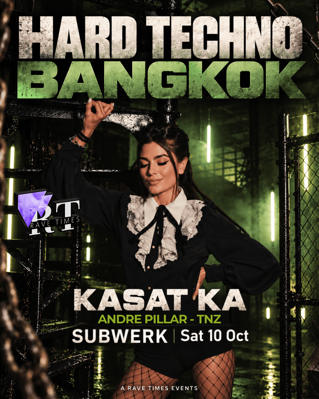 Hard Techno with KASAT KA - by Rave Times flyer