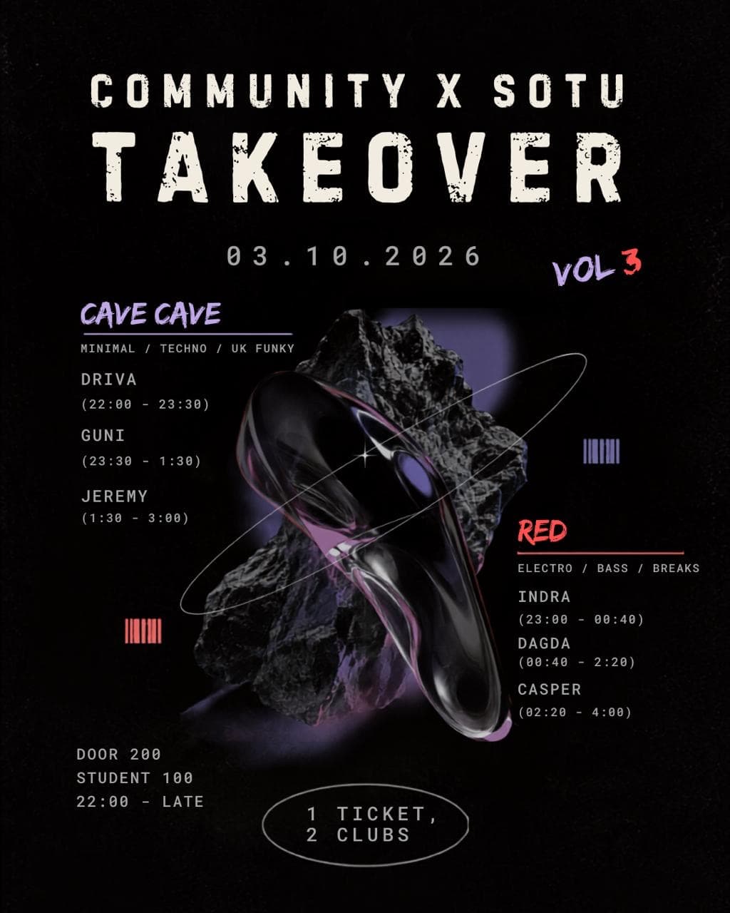CNX Community x SOTU Takeover at Red & CaveCave flyer