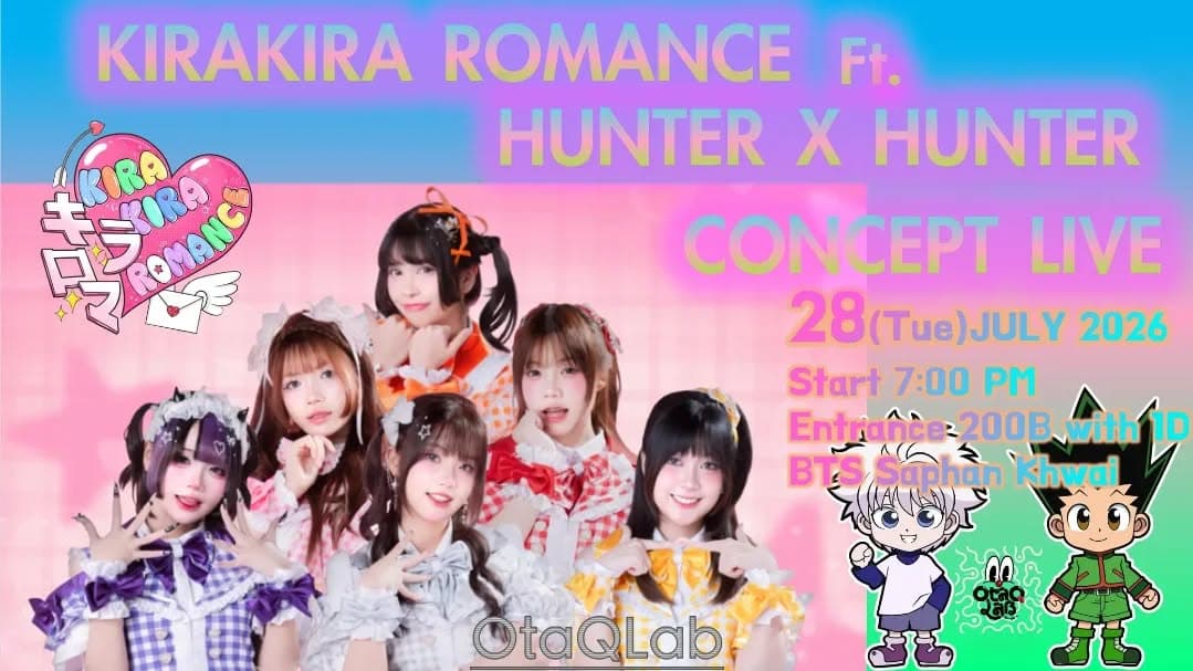 KIRARA ROMANCE FT. HUNTER×HUNTER CONCEPT LIVE flyer