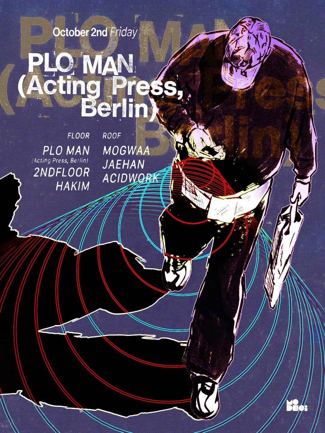 PLO Man (Berlin / Acting Press) flyer