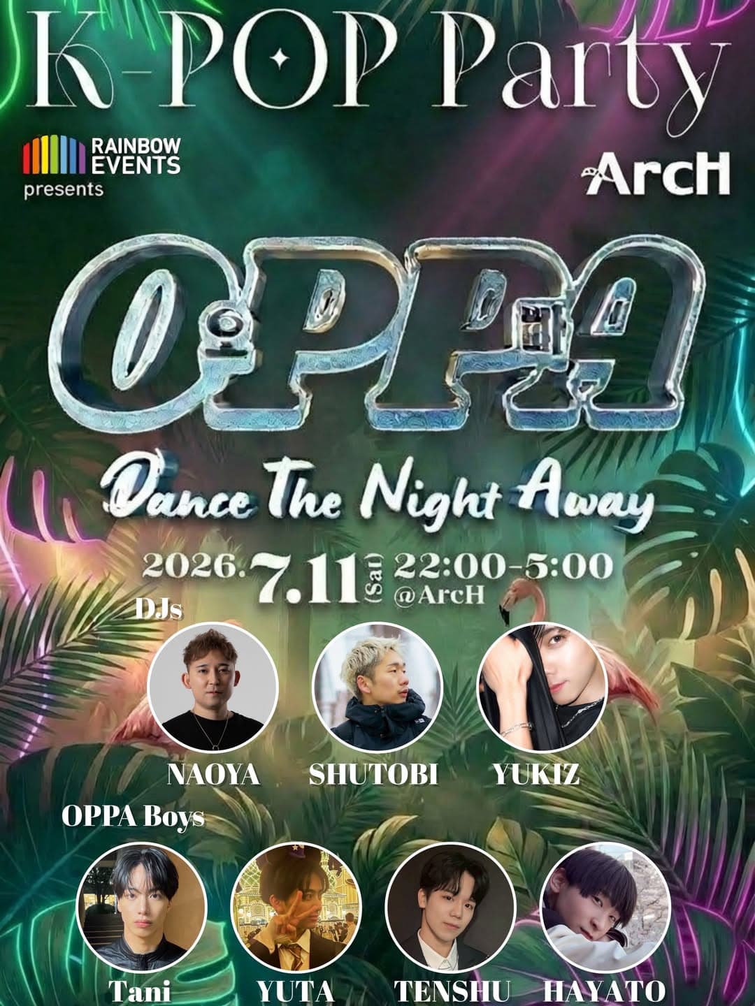 OPPA - Dance The Night Away flyer