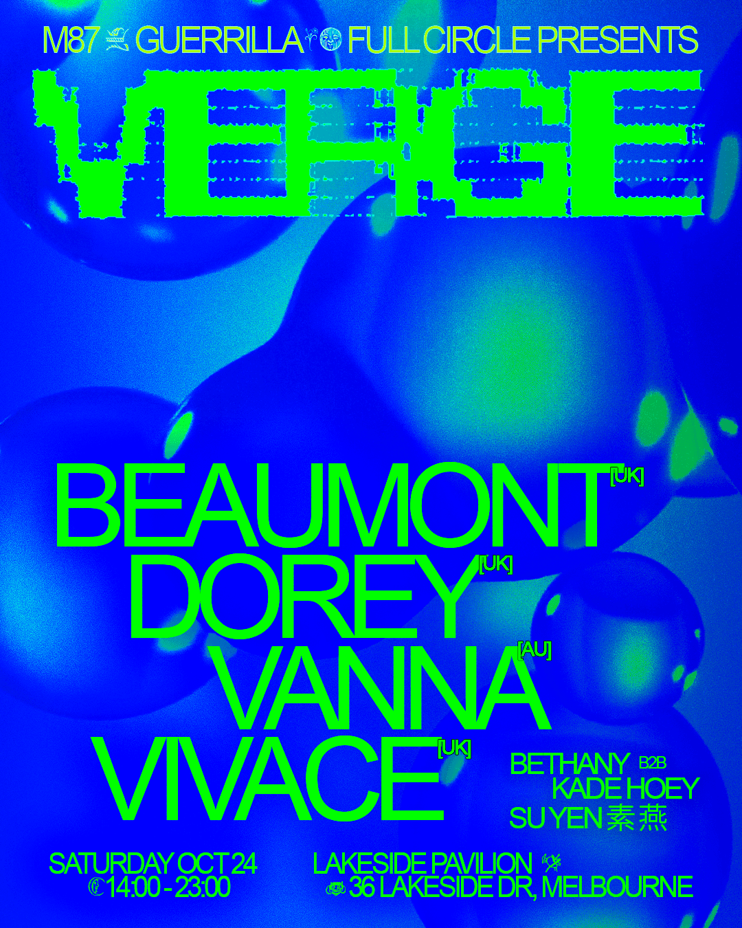 M87, Guerrilla & Full Circle present VERGE flyer
