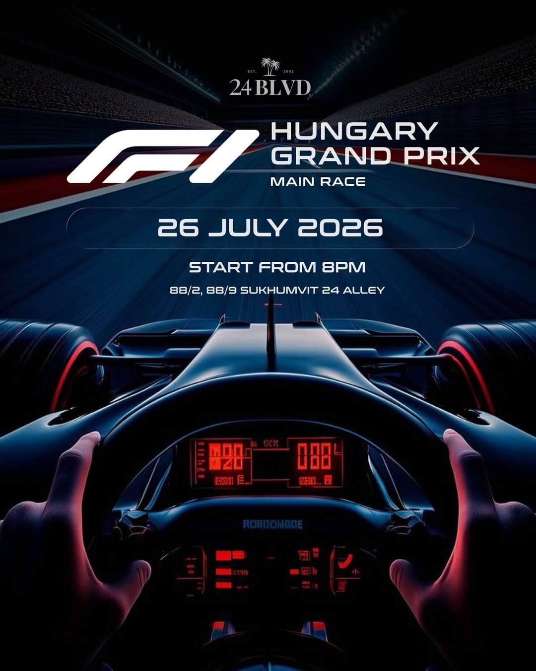 Hungarian Grand Prix Live at 24 BLVD flyer