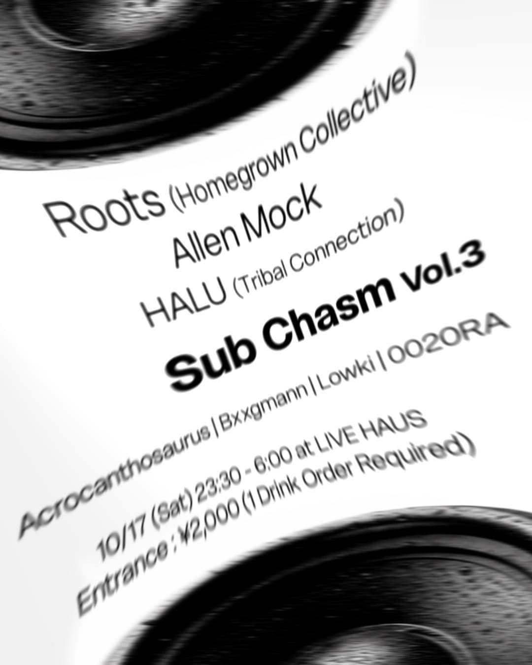 Sub Chasm vol.3 flyer