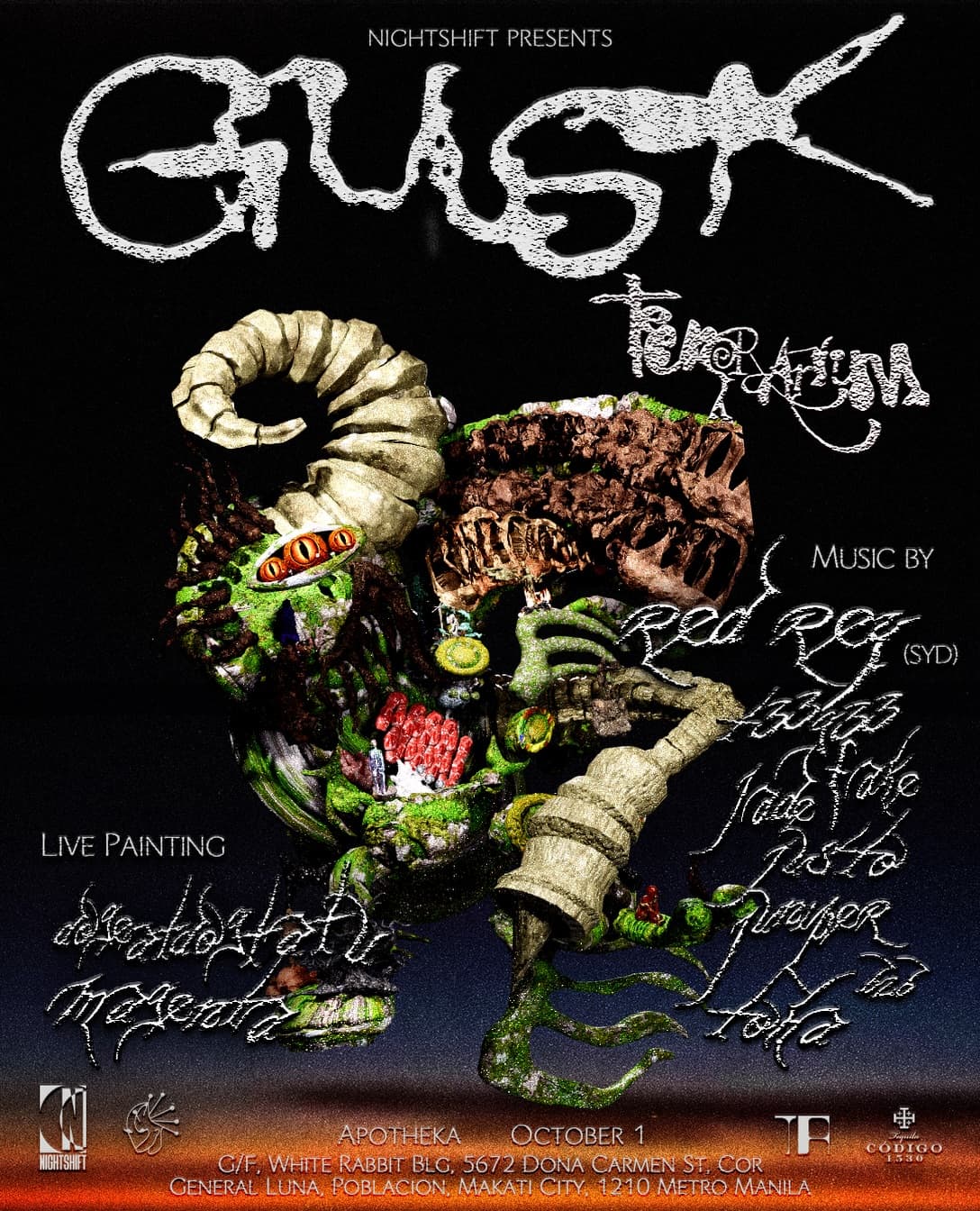 Nightshift presents: GUSK by Terrarium flyer