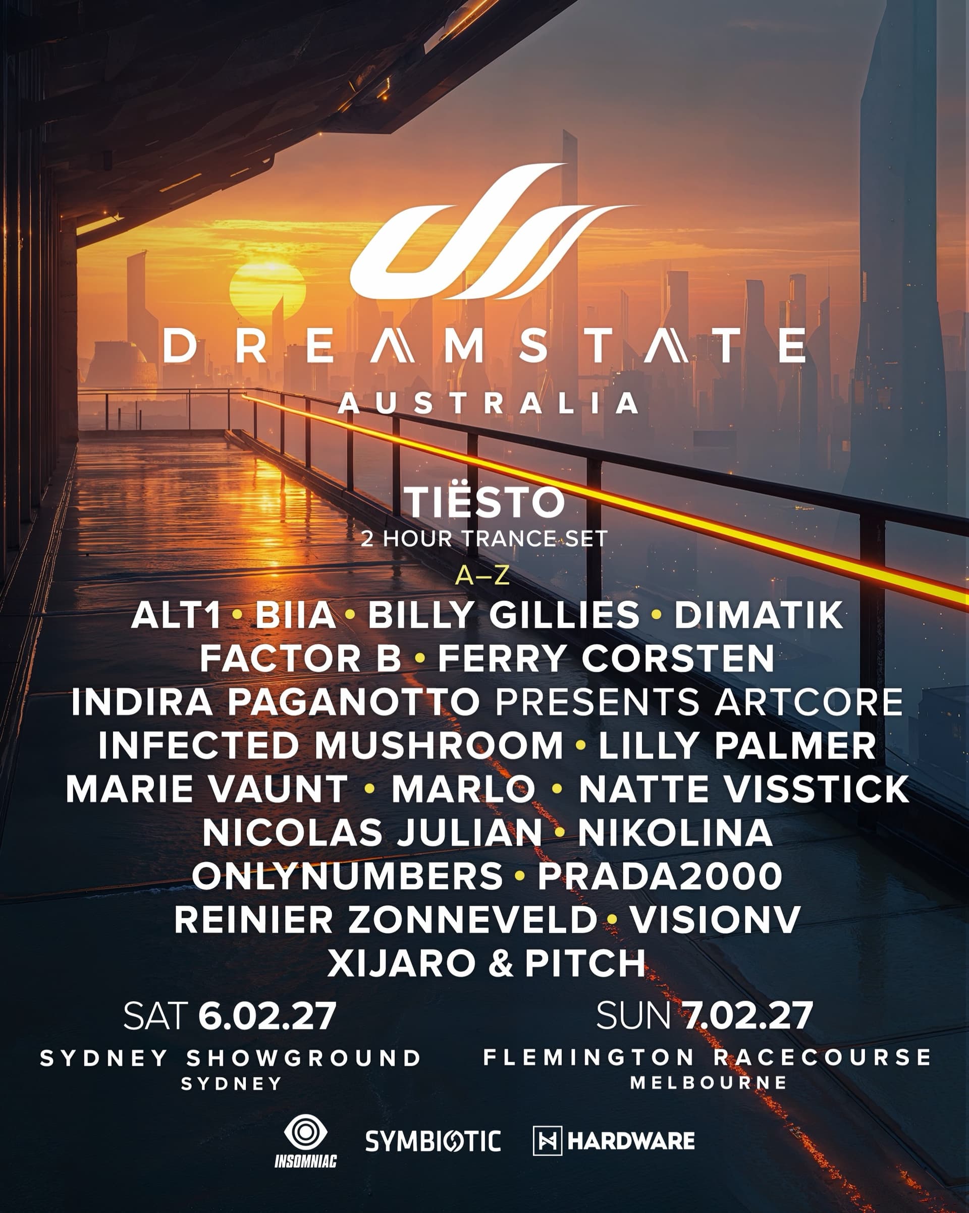 Dreamstate Sydney 2027 flyer