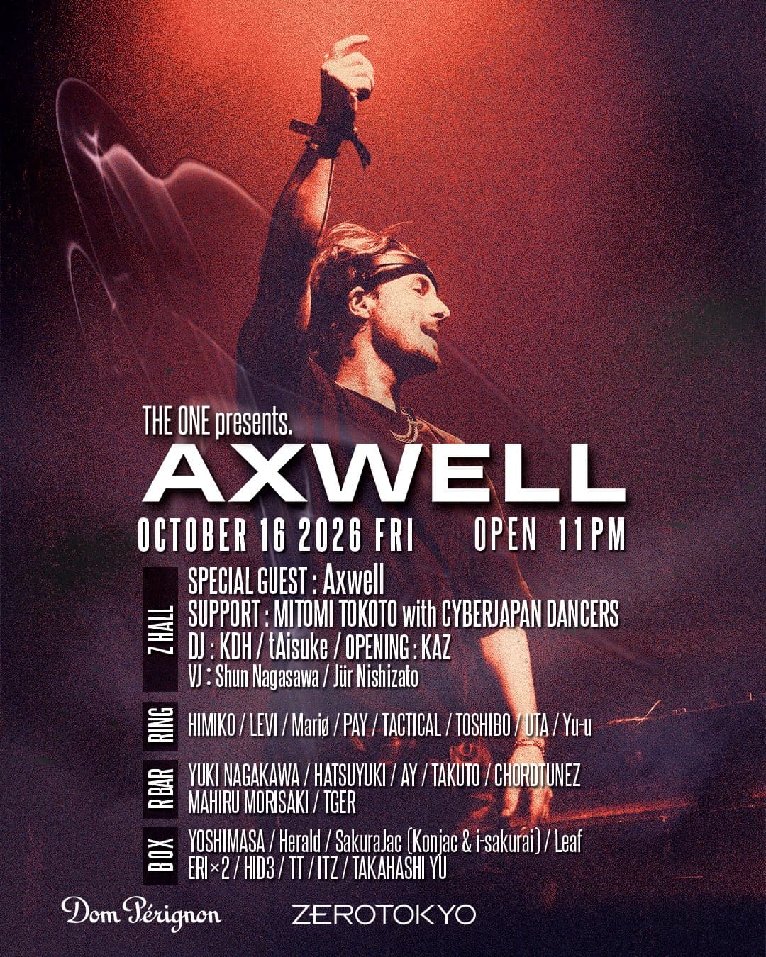 THE ONE Presents Axwell flyer