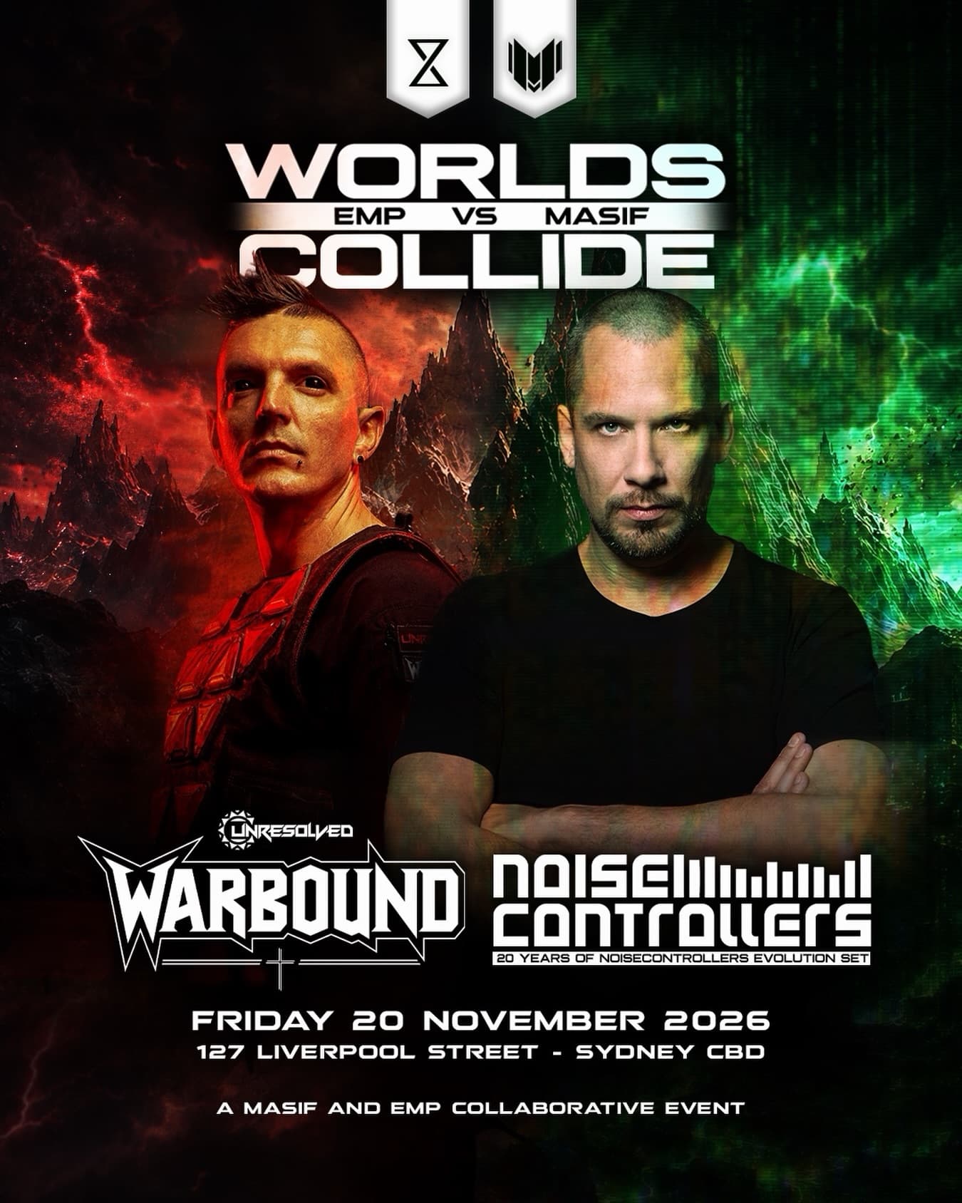 Masif & EMP present Noisecontrollers / Unresolved flyer