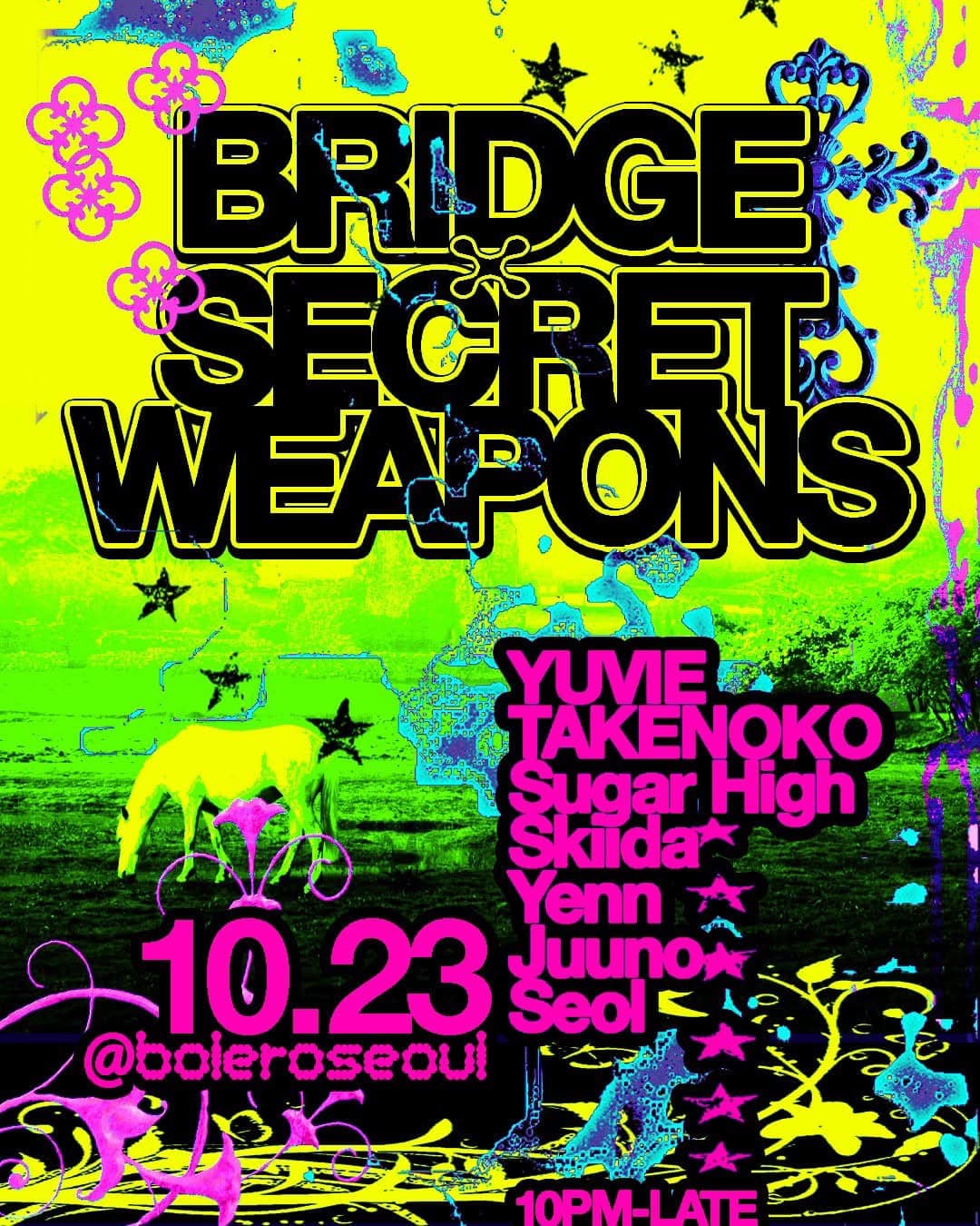 BRIDGE X SECRET WEAPONS flyer
