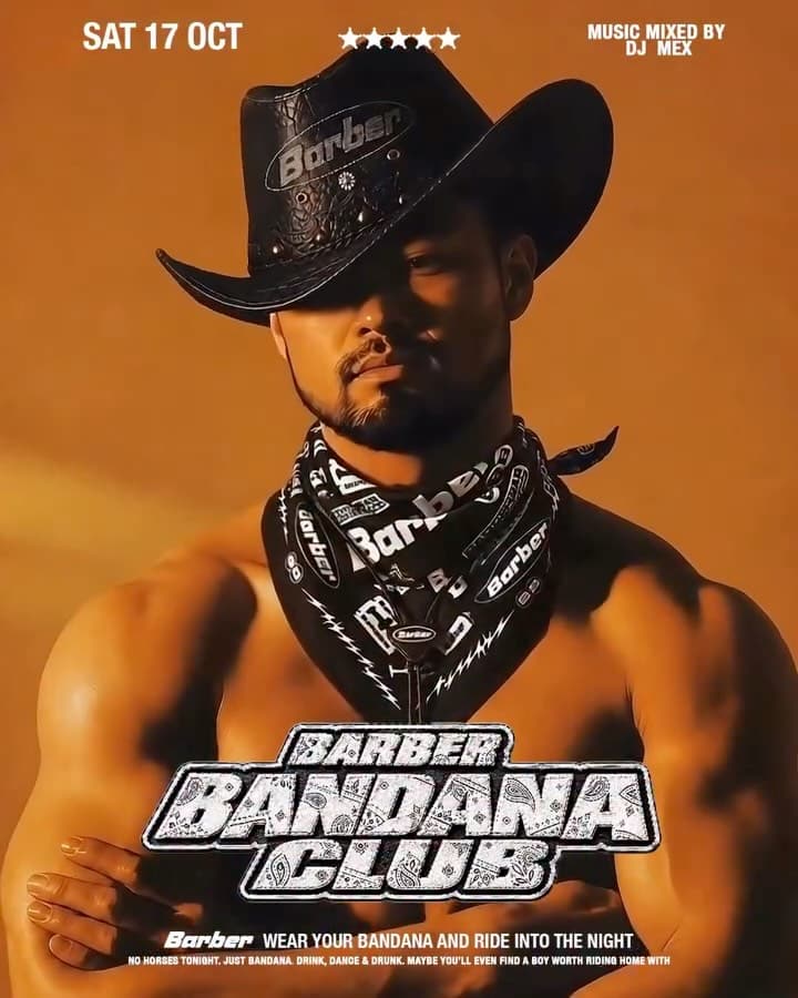 BARBER BANDANA CLUB flyer