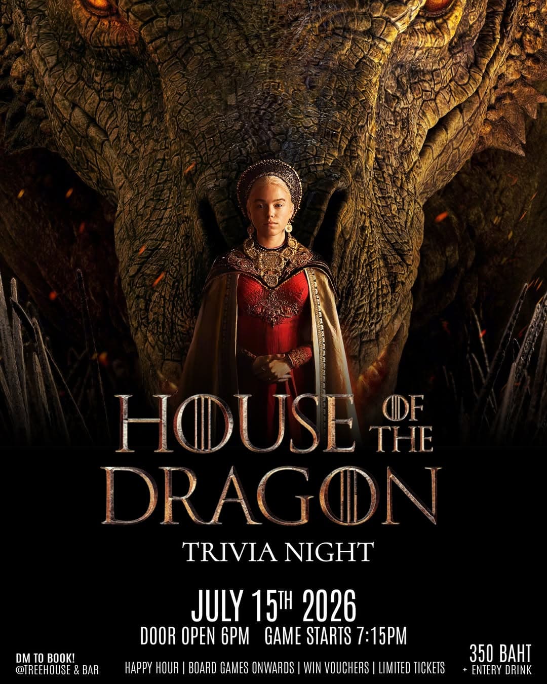 House of the Dragon Trivia Night flyer
