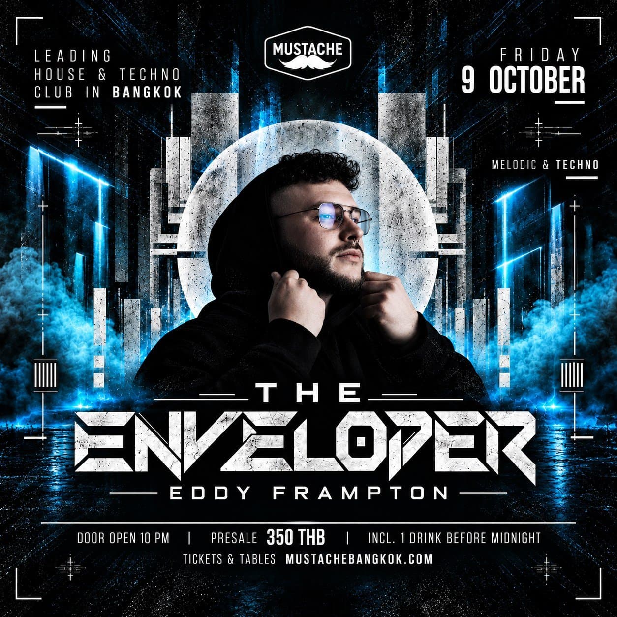 Mustache presents The Enveloper flyer