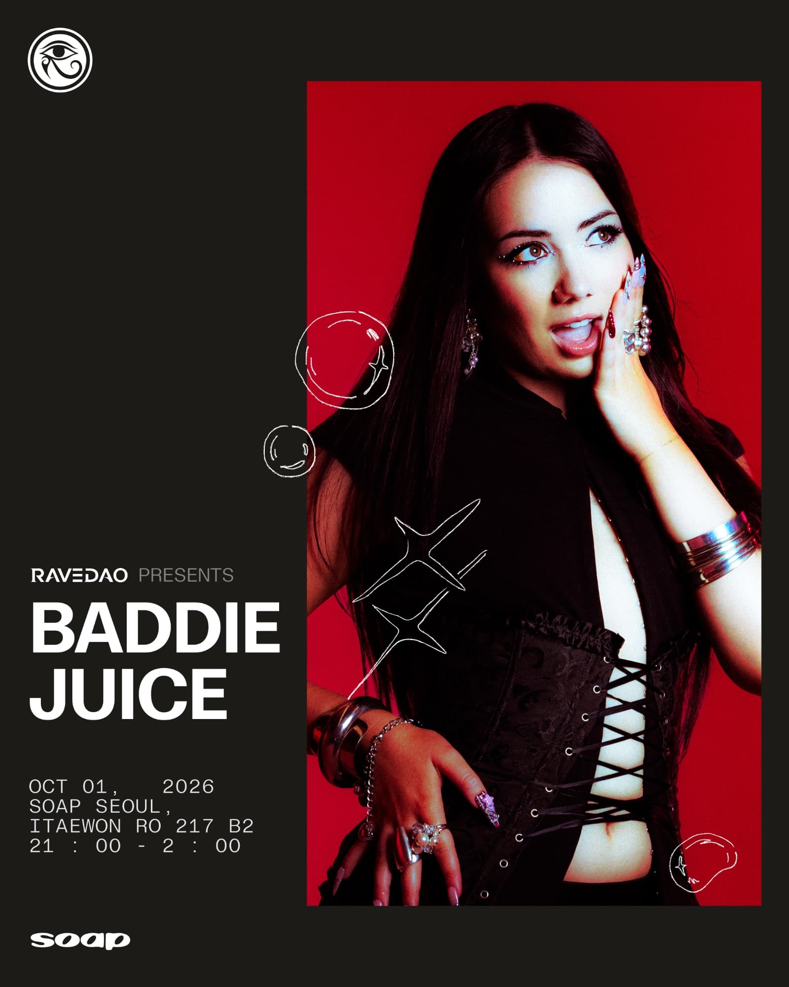 RaveDAO presents BADDIEJUICE at Soap Seoul flyer