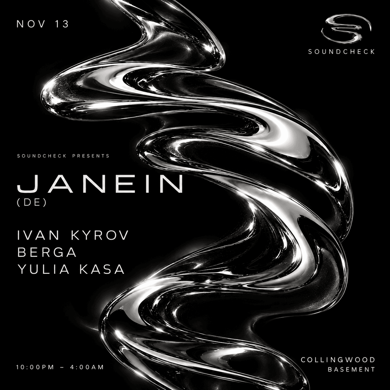 SoundCheck pres. JANEIN (DE) flyer
