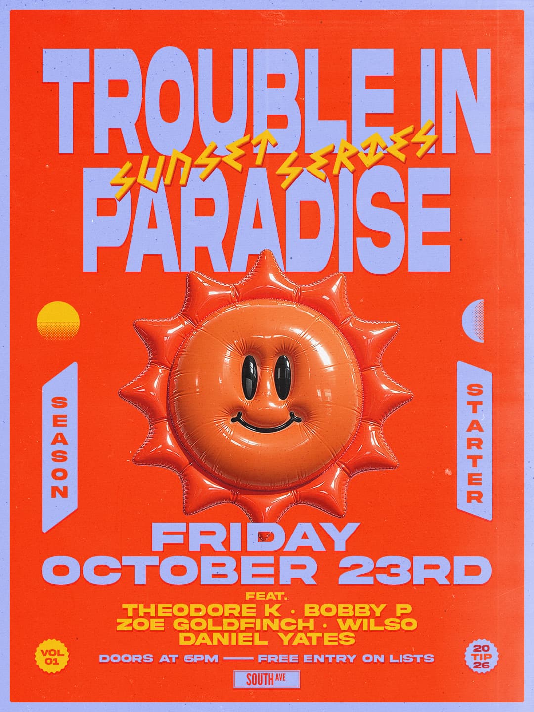 Trouble In Paradise - Sunset Series flyer