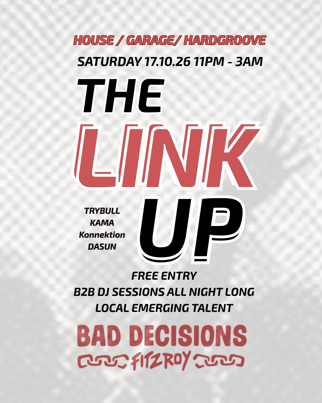 THE LINK UP flyer