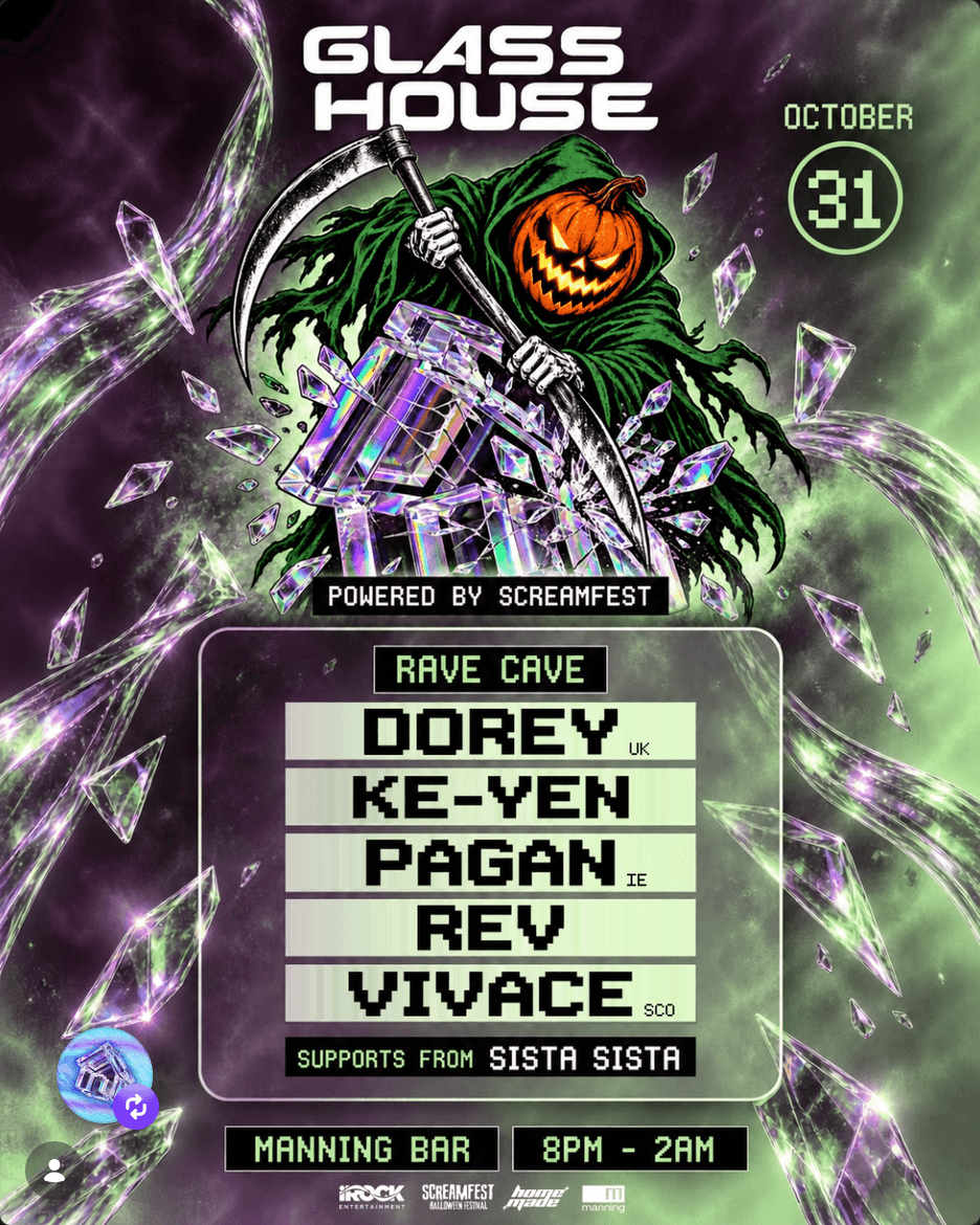 Glass House: Powered by Screamfest flyer