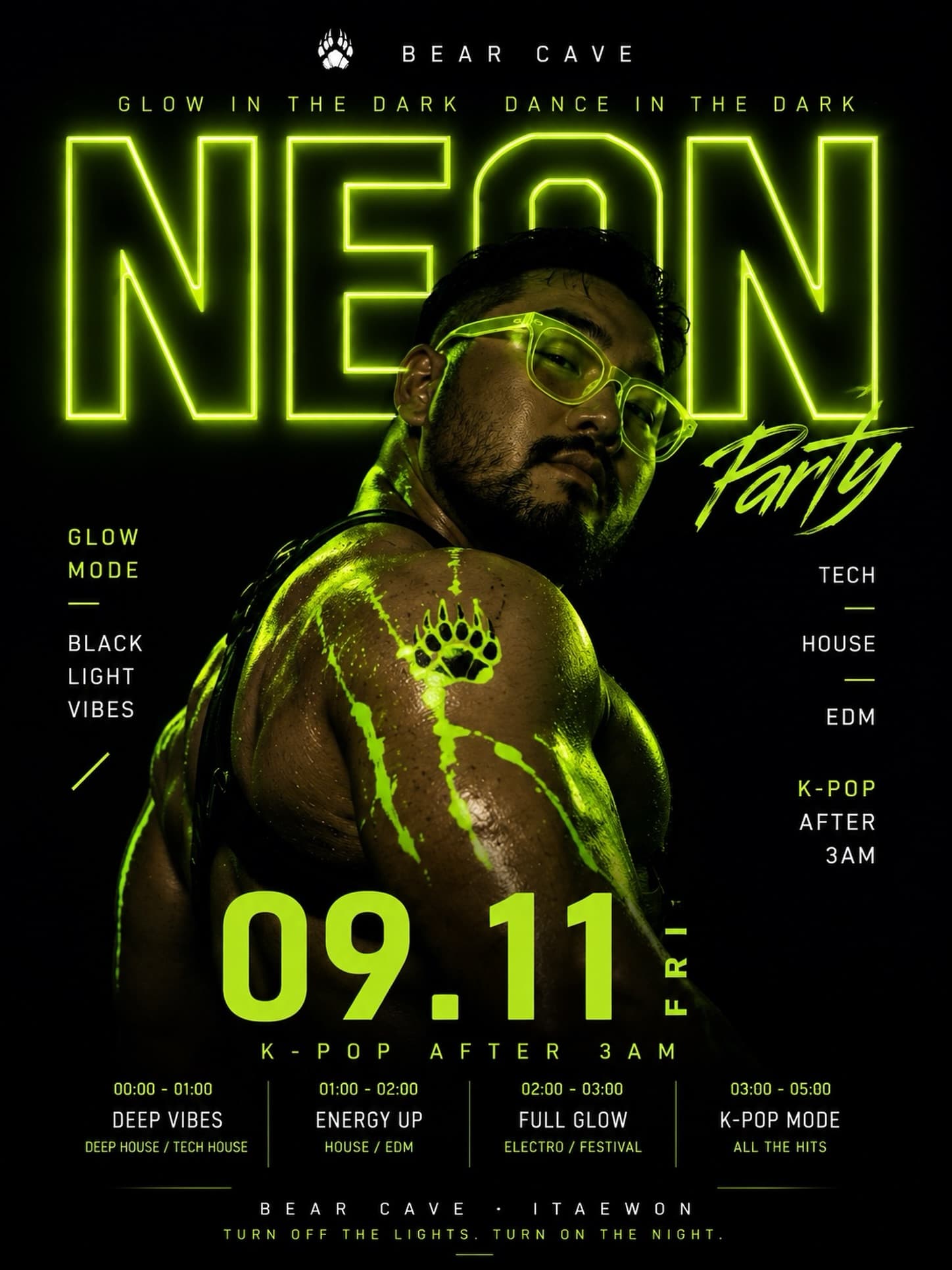 NEON PARTY — GLOW MODE flyer