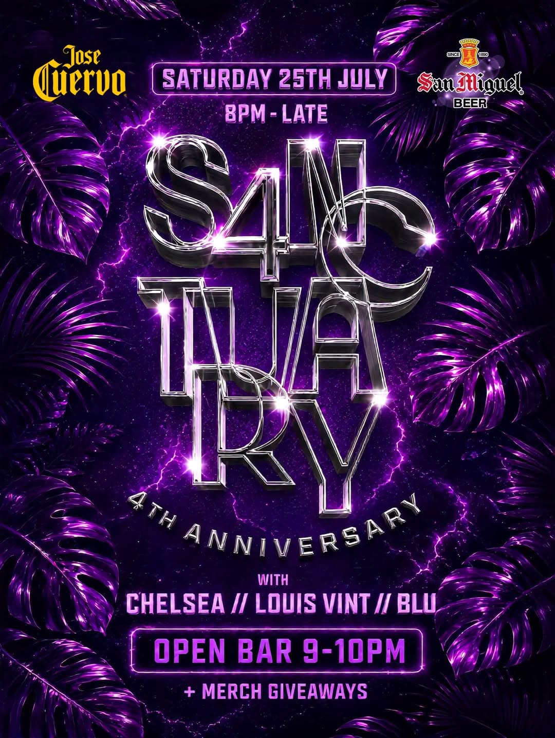 Sanctuary 4th Anniversary flyer