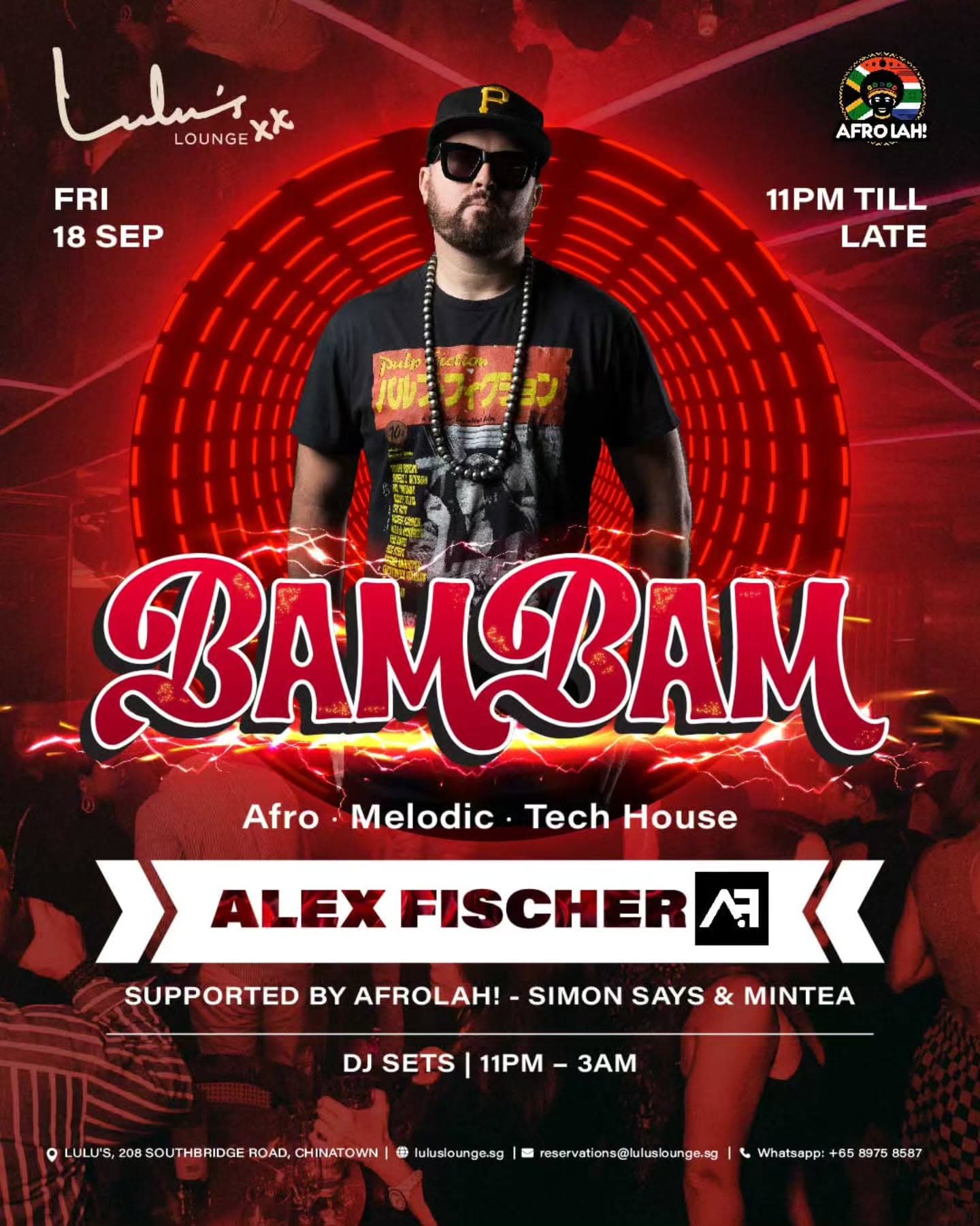 Afro Lah! presents Alex Fischer flyer
