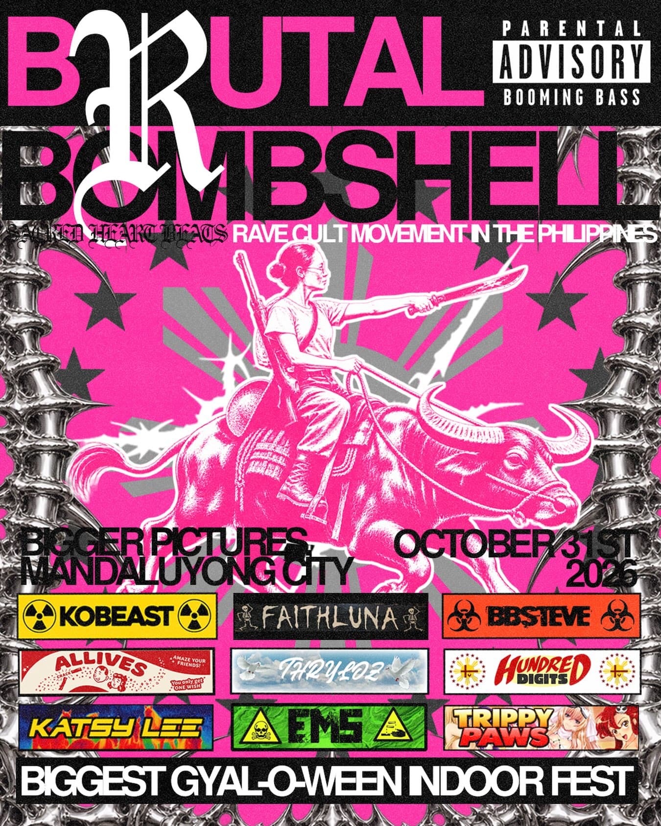 Sacred Heart Beats 3: Brutal Bombshell flyer
