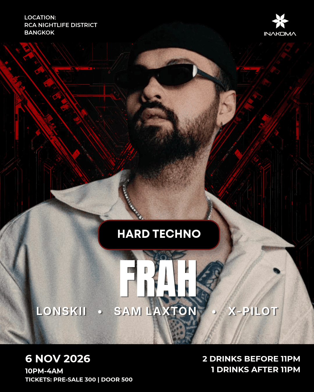 Hard Techno Rave feat. FRAH flyer