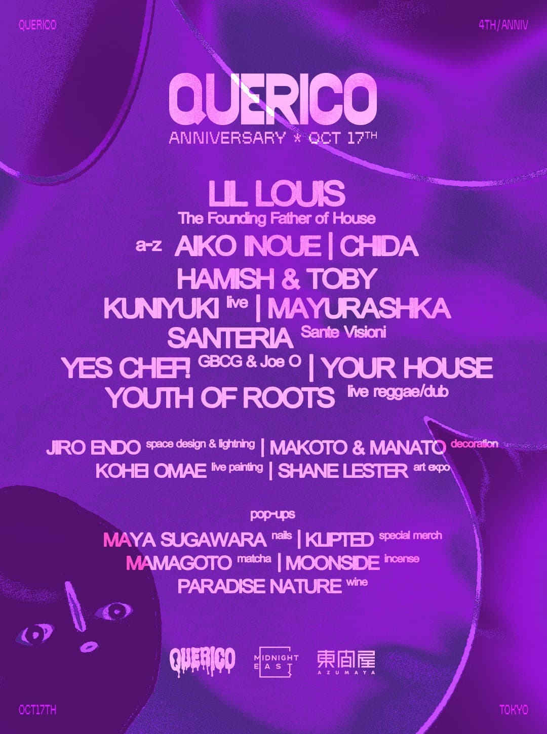 QUERICO ANNIVERSARY - LIL LOUIS flyer