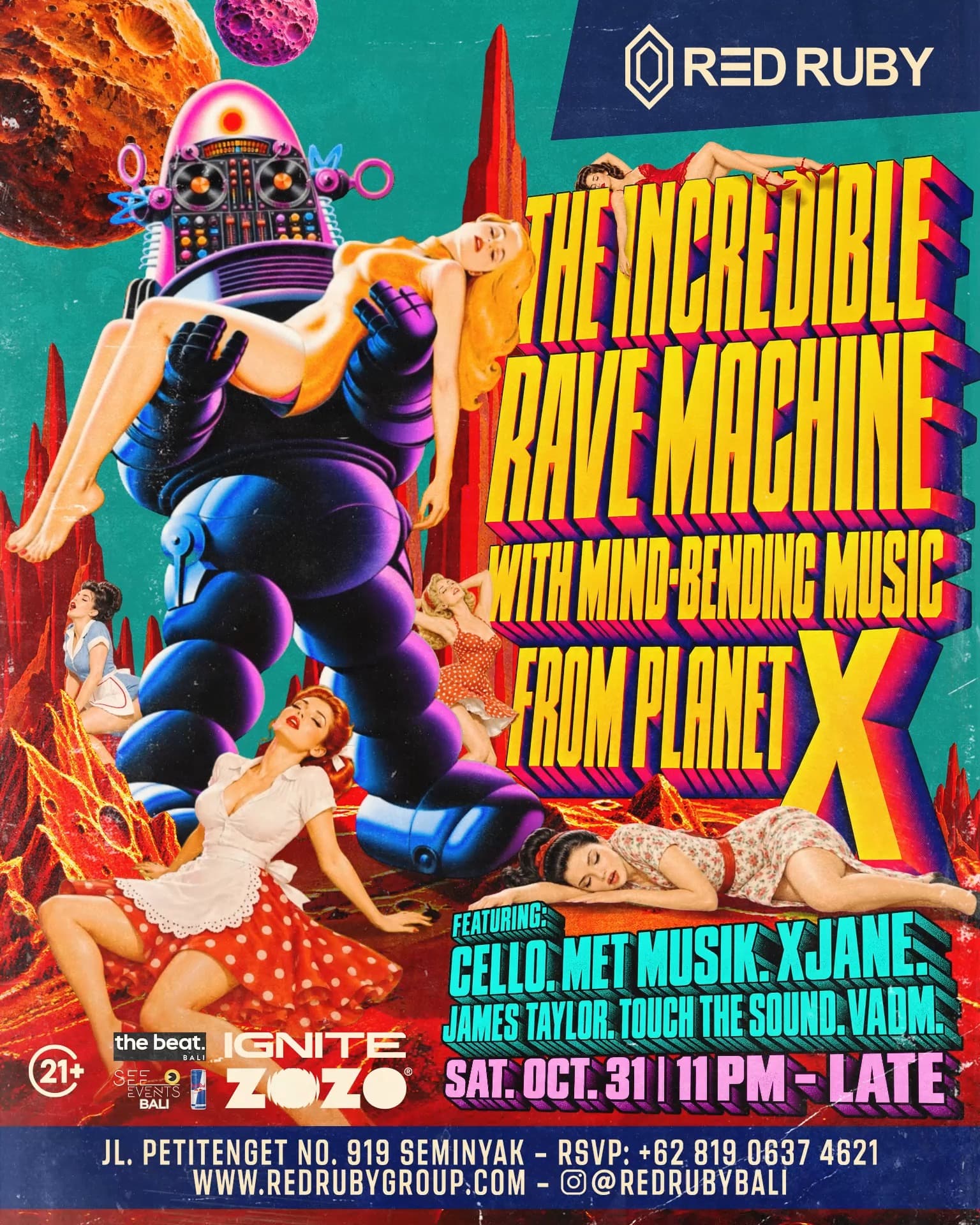THE INCREDIBLE RAVE MACHINE flyer