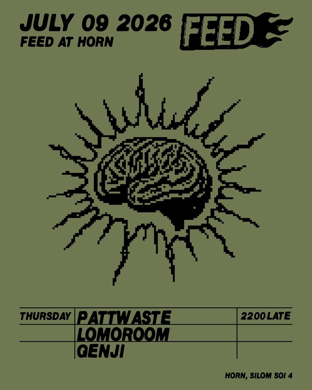 THURSDAY AT HORN PRESENTS: FEED flyer
