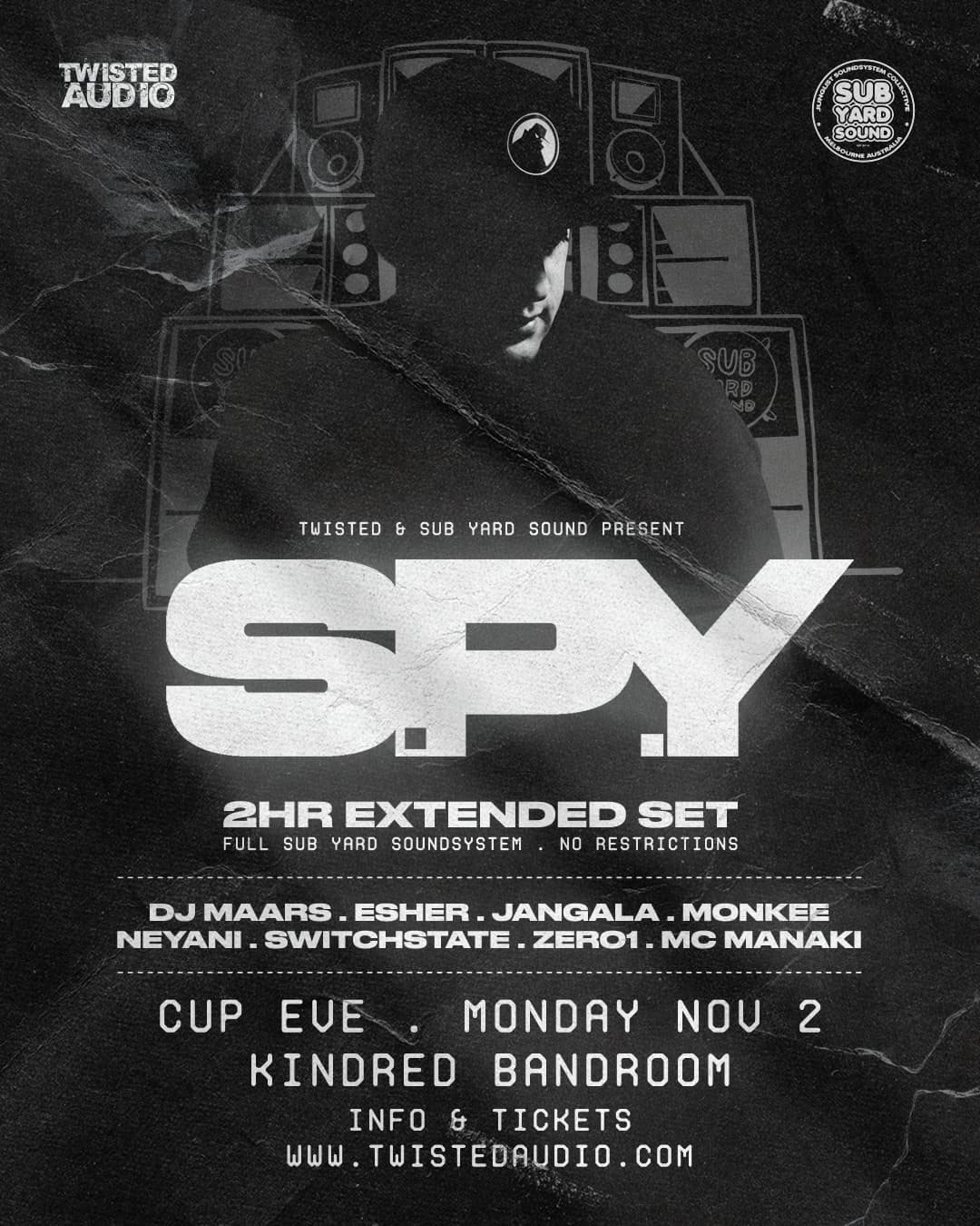 S.P.Y | Melbourne Cup Eve flyer