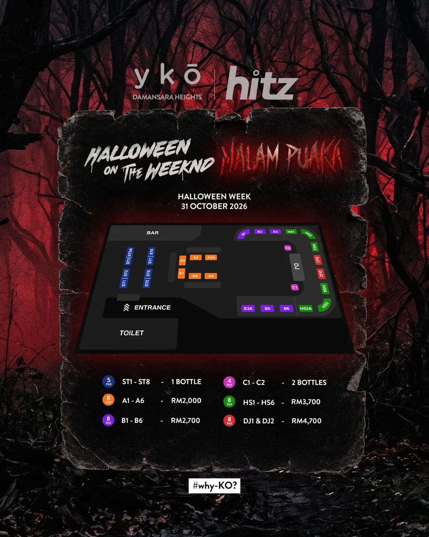 YKŌ × HITZ Presents: Halloween on the Weekend - Malam Puaka flyer - image 2 of 2