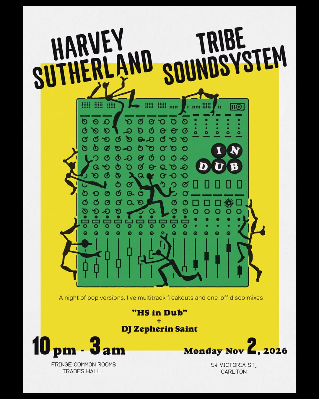 Harvey Sutherland X Tribe Soundsystem - In Dub flyer