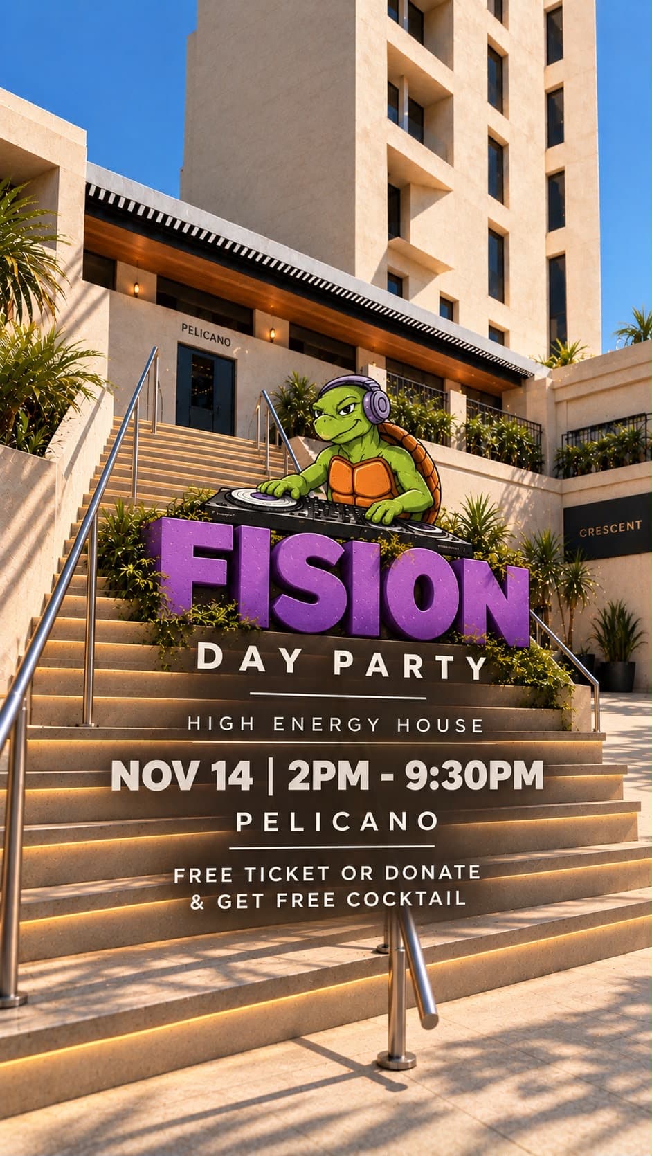 Fision Free Open Air Day Party flyer