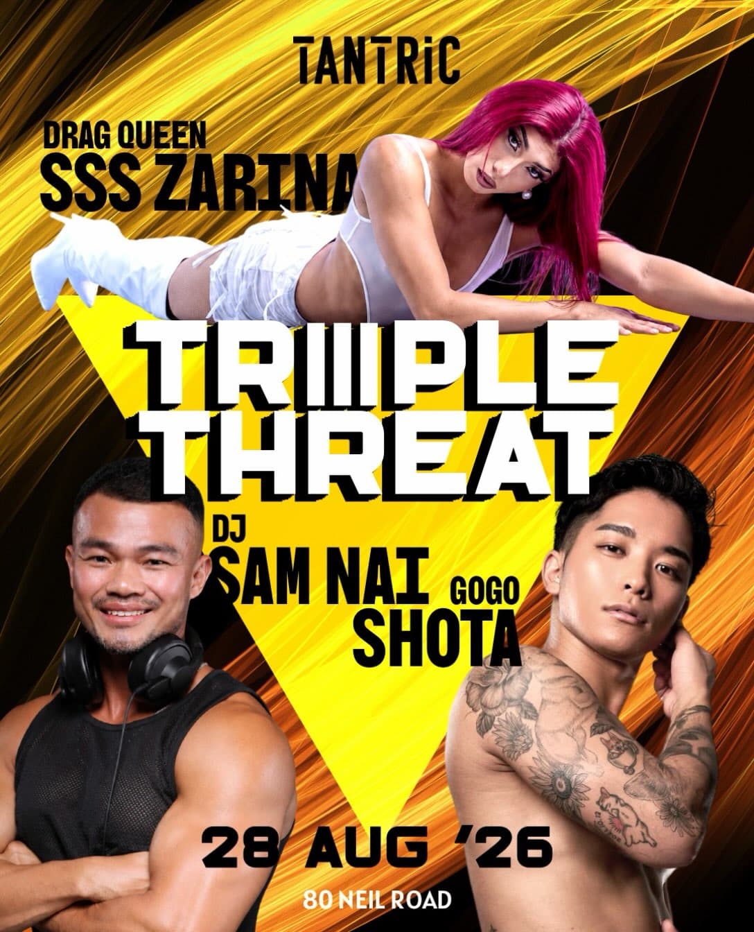 Tantric25 Celebration โ Triple Threat flyer