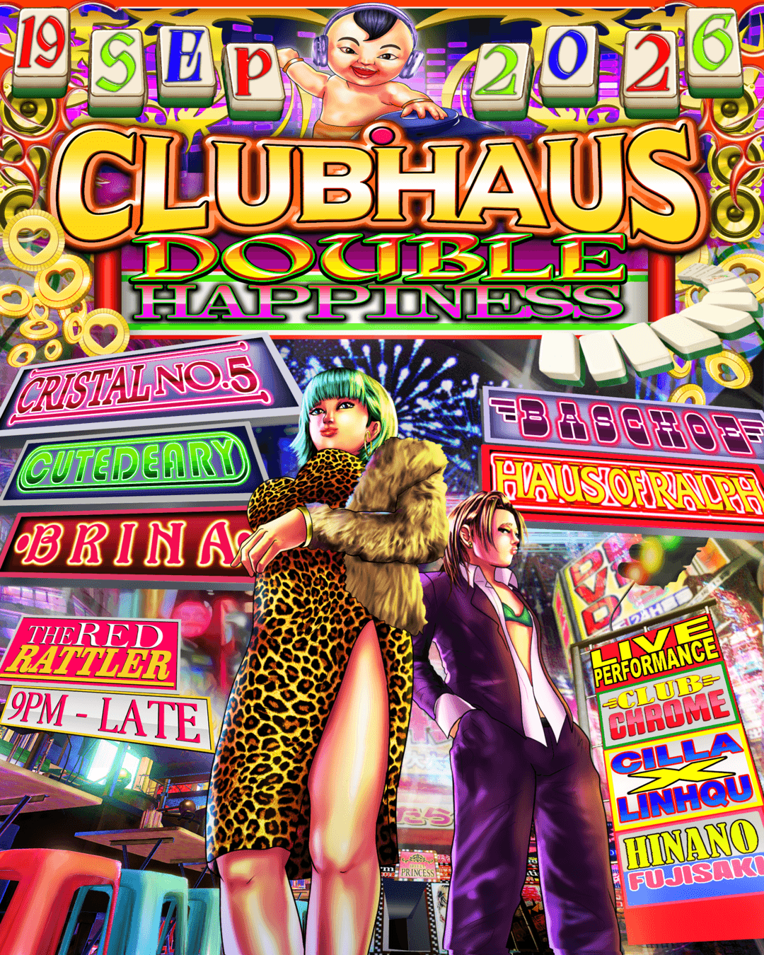 CLUBHAUS: DOUBLE HAPPINESS flyer